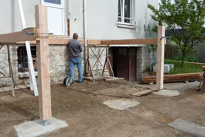 Chiffrage terrasse sur pilotis